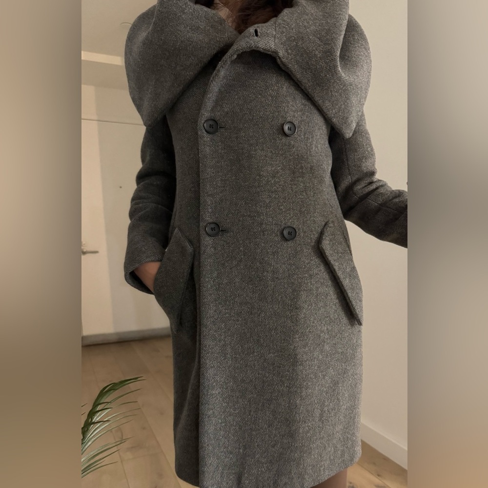 Gray Double-Breasted Coat